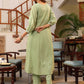 Janasya Light Cotton Embroidered A-Line Kurta Set | Swadesiicart