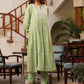 Janasya Light Cotton Embroidered A-Line Kurta Set | Swadesiicart