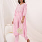 Janasya Light Cotton Embroidered A-Line Kurta Set | Swadesiicart