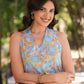 Janasya Light Cotton Floral Straight Kurta Set | Swadesiicart