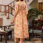 Janasya Light Cotton Floral A-Line Kurta Set | Swadesiicart