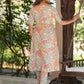 Janasya Light Cotton Floral A-Line Kurta Set | Swadesiicart