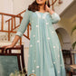 Janasya Light Cotton Embroidered A-Line Kurta Set | Swadesiicart