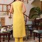 Janasya Light Cotton Embroidered Straight Kurta Set | Swadesiicart