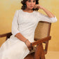 Janasya Light Cotton Embroidered Straight Kurta Set | Swadesiicart