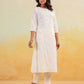 Janasya Light Cotton Embroidered Straight Kurta Set | Swadesiicart