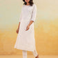 Janasya Light Cotton Embroidered Straight Kurta Set | Swadesiicart