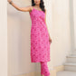 Janasya Bright Cotton Floral Straight Kurta Set | Swadesiicart