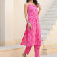 Janasya Bright Cotton Floral Straight Kurta Set | Swadesiicart