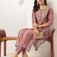 Janasya Dark Silk Blend Tie & dye Straight Kurta Set | Swadesiicart