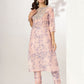 Janasya Light Silk Blend Tie & dye Straight Kurta Set | Swadesiicart