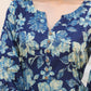 Janasya Dark Cotton Floral Straight Kurta Set | Swadesiicart