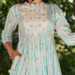 Janasya Light Cotton Tie & dye A-Line Kurta Set | Swadesiicart