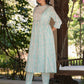 Janasya Light Cotton Tie & dye A-Line Kurta Set | Swadesiicart