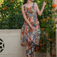 Janasya Dark Cotton Floral Straight Kurta Set | Swadesiicart