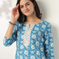 Janasya Light Cotton Floral Straight Kurta Set | Swadesiicart