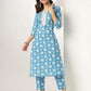 Janasya Light Cotton Floral Straight Kurta Set | Swadesiicart