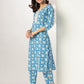 Janasya Light Cotton Floral Straight Kurta Set | Swadesiicart