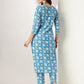 Janasya Light Cotton Floral Straight Kurta Set | Swadesiicart