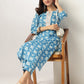 Janasya Light Cotton Floral Straight Kurta Set | Swadesiicart
