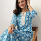 Janasya Light Cotton Floral Straight Kurta Set | Swadesiicart