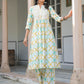 Janasya Light Cotton Abstract A-Line Kurta Set | Swadesiicart