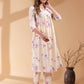Janasya Light Cotton Floral A-Line Kurta Set | Swadesiicart