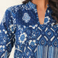 Janasya Dark Cotton Ethnic Motifs Straight Kurta Set | Swadesiicart