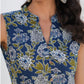 Janasya Dark Cotton Floral A-Line Kurta Set | Swadesiicart