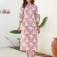 Janasya Light Cotton Floral Straight Kurta Set | Swadesiicart