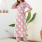 Janasya Light Cotton Floral Straight Kurta Set | Swadesiicart