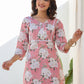Janasya Light Cotton Floral Straight Kurta Set | Swadesiicart