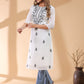 Janasya Dark Georgette Embroidered Straight Kurta - Swadesiicart