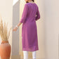 Janasya Dark Georgette Floral Straight Kurta - Swadesiicart