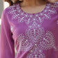 Janasya Dark Georgette Floral Straight Kurta - Swadesiicart