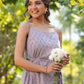 Janasya Light Cotton Floral A-Line Kurta - Swadesiicart