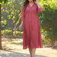 Janasya Light Dobby Chiffon Self Design A-Line Kurta - Swadesiicart