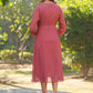 Janasya Light Dobby Chiffon Self Design A-Line Kurta - Swadesiicart