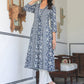 Janasya Dark Cotton Yoke Embroidery A-Line Kurta | Swadesiicart