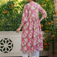 Janasya Bright Cotton Floral A-Line Kurta | Swadesiicart