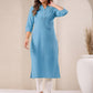 Janasya Light Cotton Solid Straight Kurta - Swadesiicart