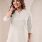 Janasya Light Cotton Solid Straight Kurta - Swadesiicart