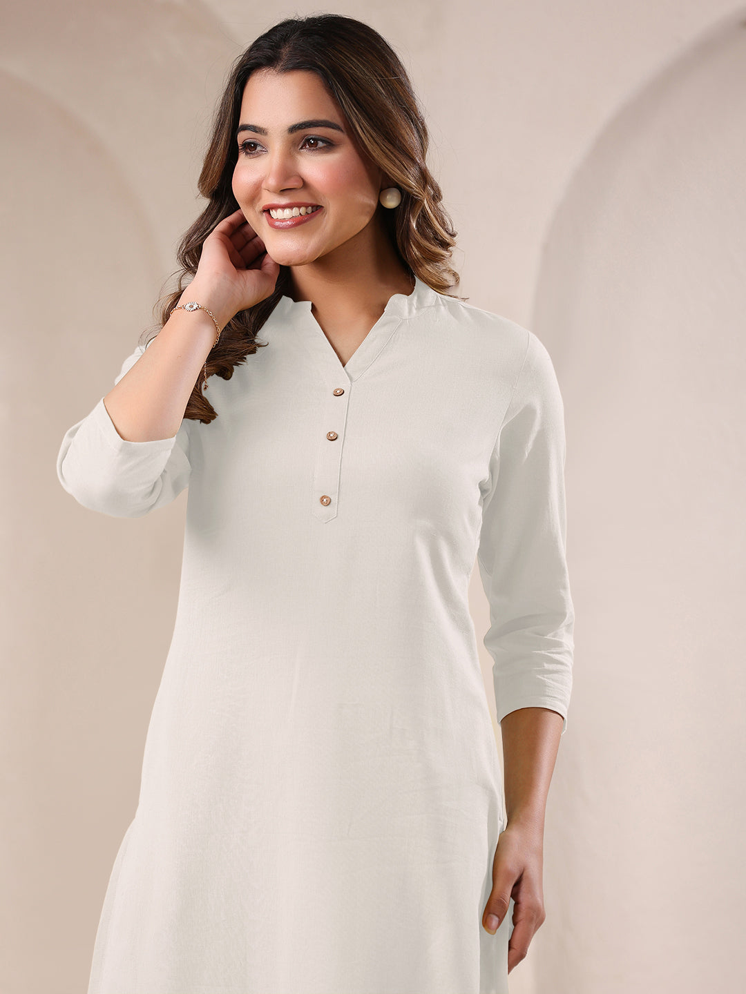 Janasya Light Cotton Solid Straight Kurta - Swadesiicart