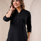 Janasya Light Cotton Solid Straight Kurta - Swadesiicart