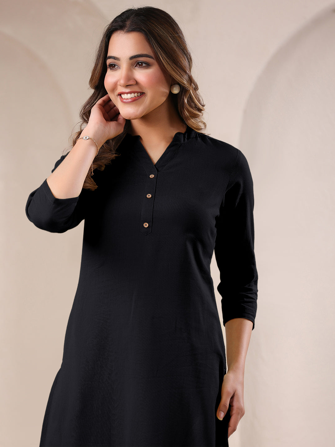 Janasya Light Cotton Solid Straight Kurta - Swadesiicart