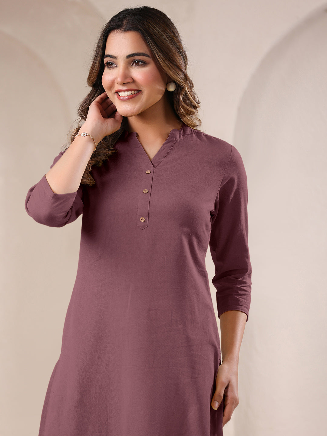 Janasya Light Cotton Solid Straight Kurta - Swadesiicart
