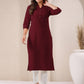 Janasya Light Cotton Solid Straight Kurta - Swadesiicart