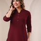 Janasya Light Cotton Solid Straight Kurta - Swadesiicart