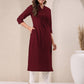 Janasya Light Cotton Solid Straight Kurta - Swadesiicart