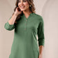 Janasya Light Cotton Solid Straight Kurta - Swadesiicart